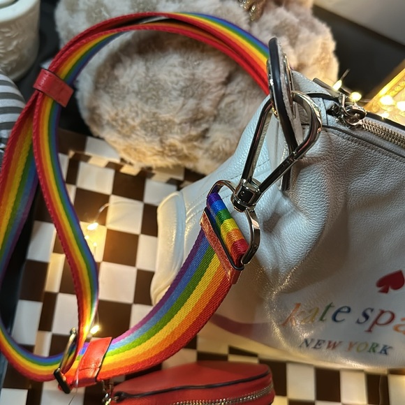 NWOT Limited Edition Kate Spade Rainbow Leather Crossbody - Picture 5 of 8